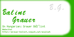 balint grauer business card